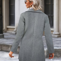 Women's Elegant Gray Fleece Jacket