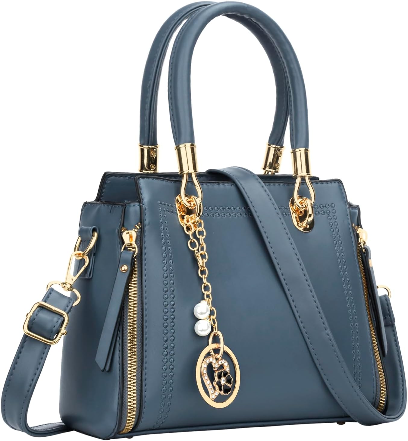 Vegan Leather Satchel Handbag