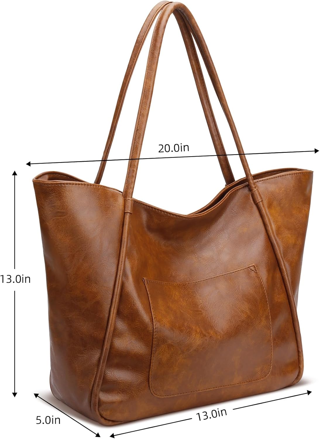 Large Leather Travel Tote Bag