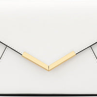 Faux Leather Envelope Clutch