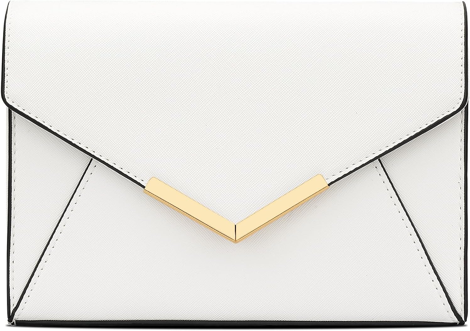 Faux Leather Envelope Clutch