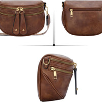 Trendy Leather Sling Crossbody Bag