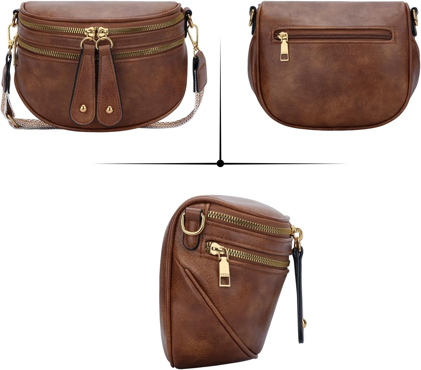 Trendy Leather Sling Crossbody Bag