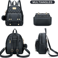 Quilted Mini Backpack Purse (White)