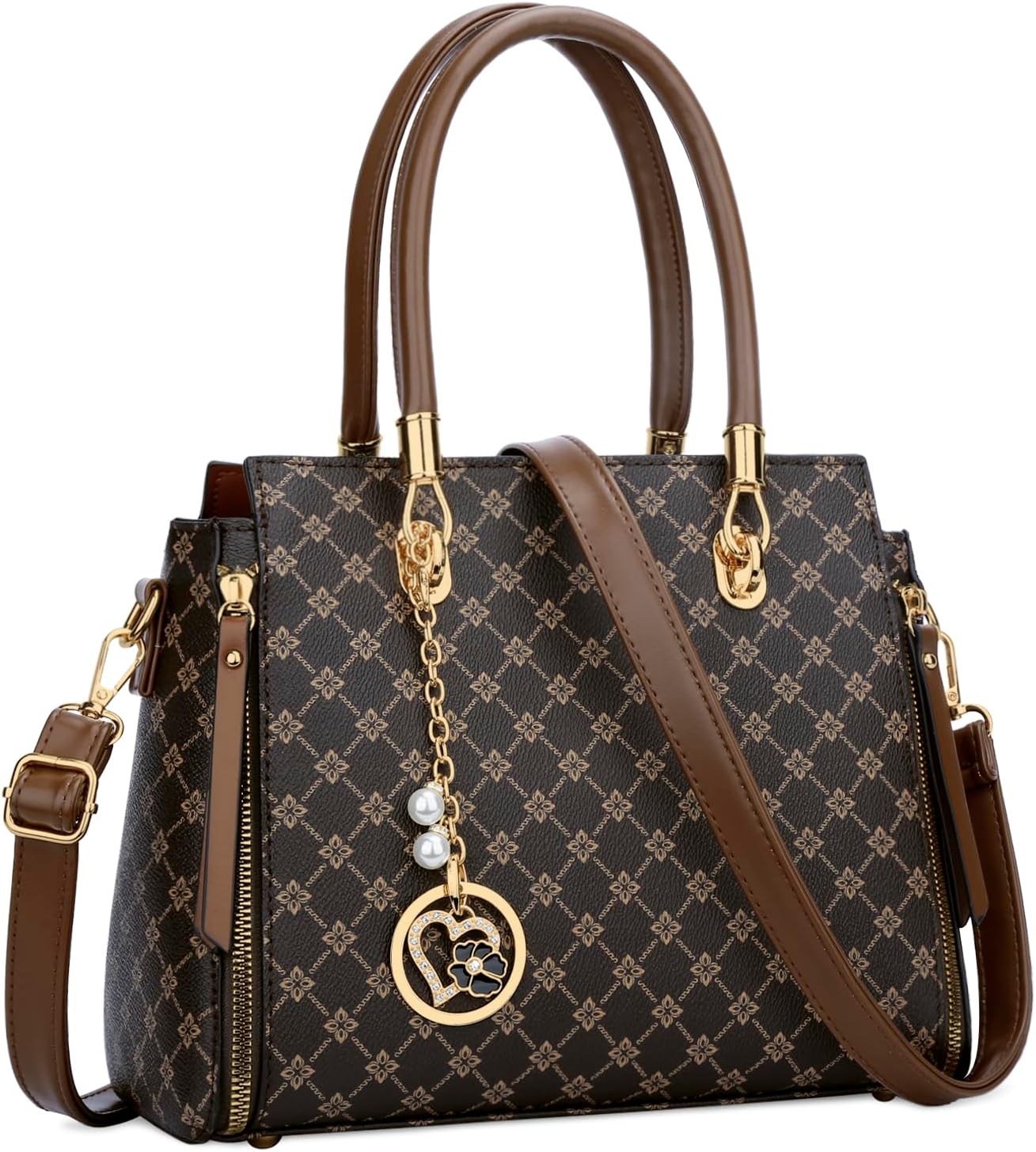 Vegan Leather Satchel Handbag