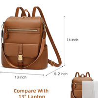 Anti-Theft Leather Backpack (Black)