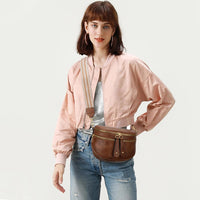 Trendy Leather Sling Crossbody Bag