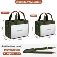 Canvas Crossbody Tote with Pockets