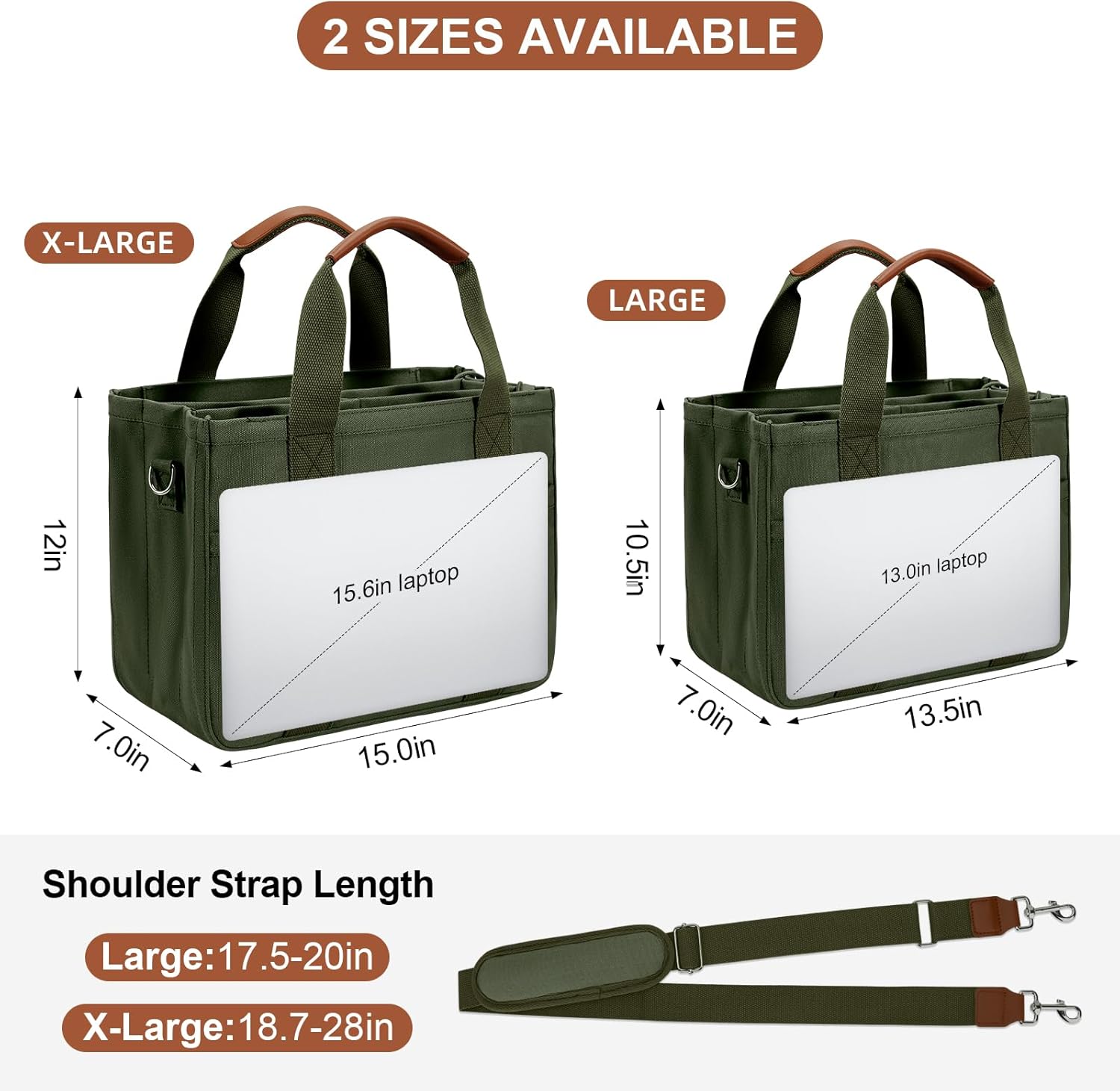 Canvas Crossbody Tote with Pockets