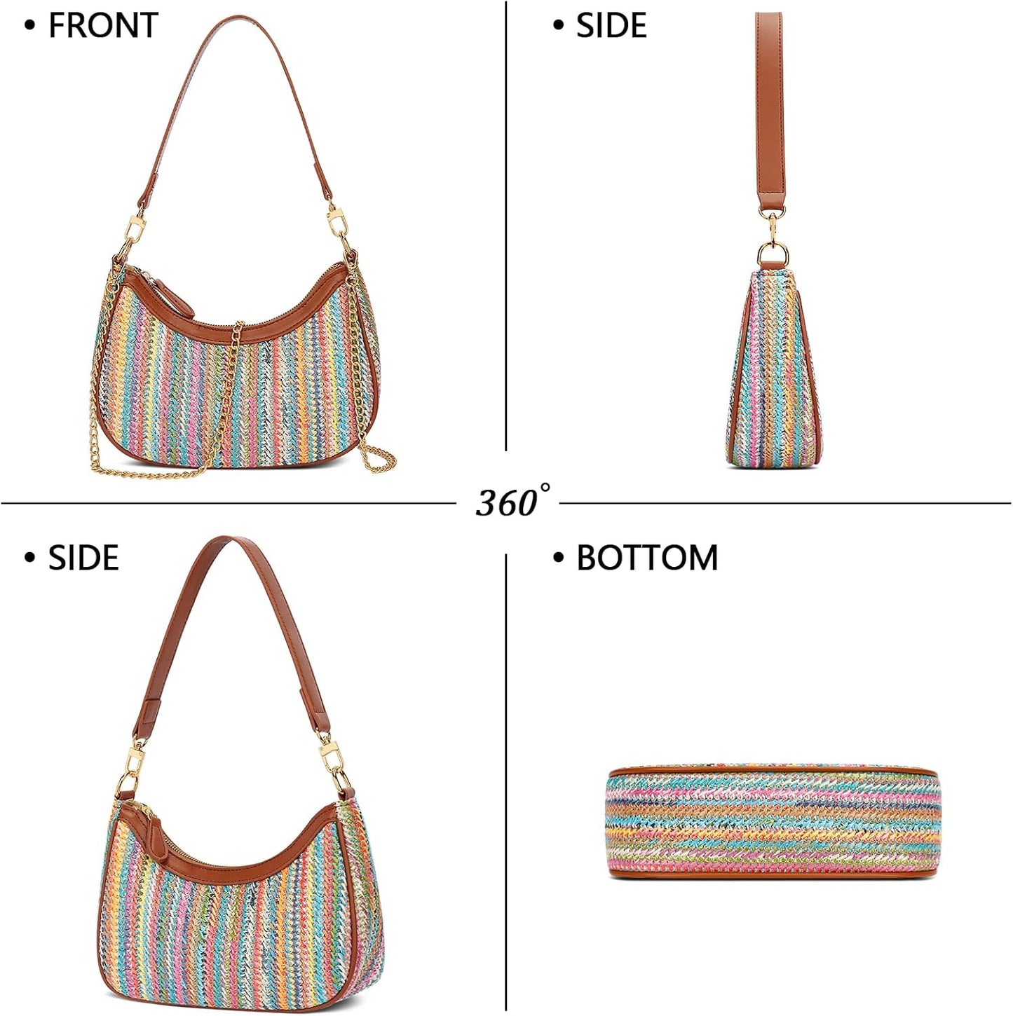 Retro Underarm Hobo Purse