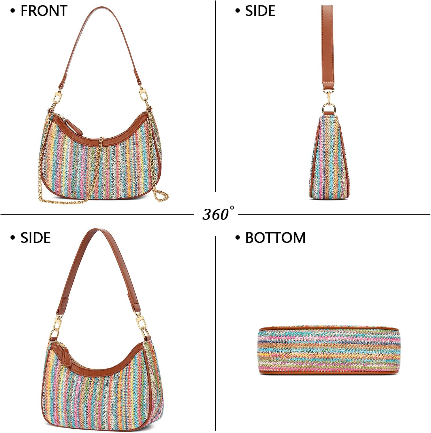 Retro Underarm Hobo Purse