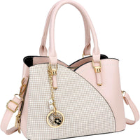 Triple-Compartment Satchel Handbag