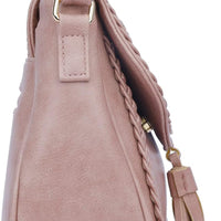 Tassel Flap Saddle Crossbody Bag