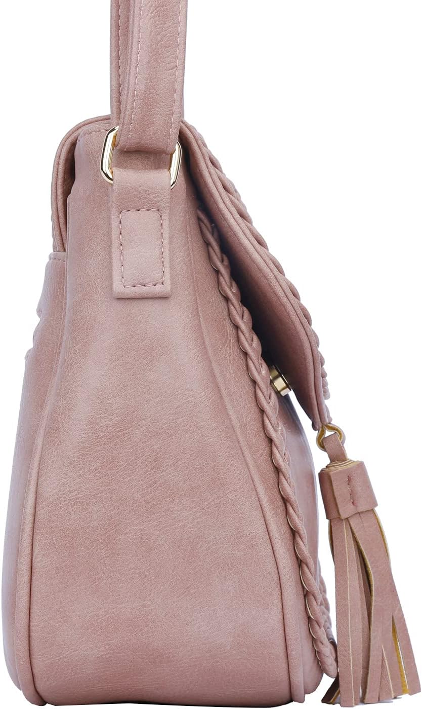 Tassel Flap Saddle Crossbody Bag