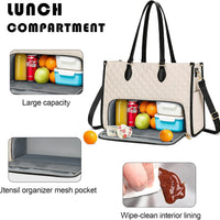 2-in-1 Laptop & Lunch Tote (Black)