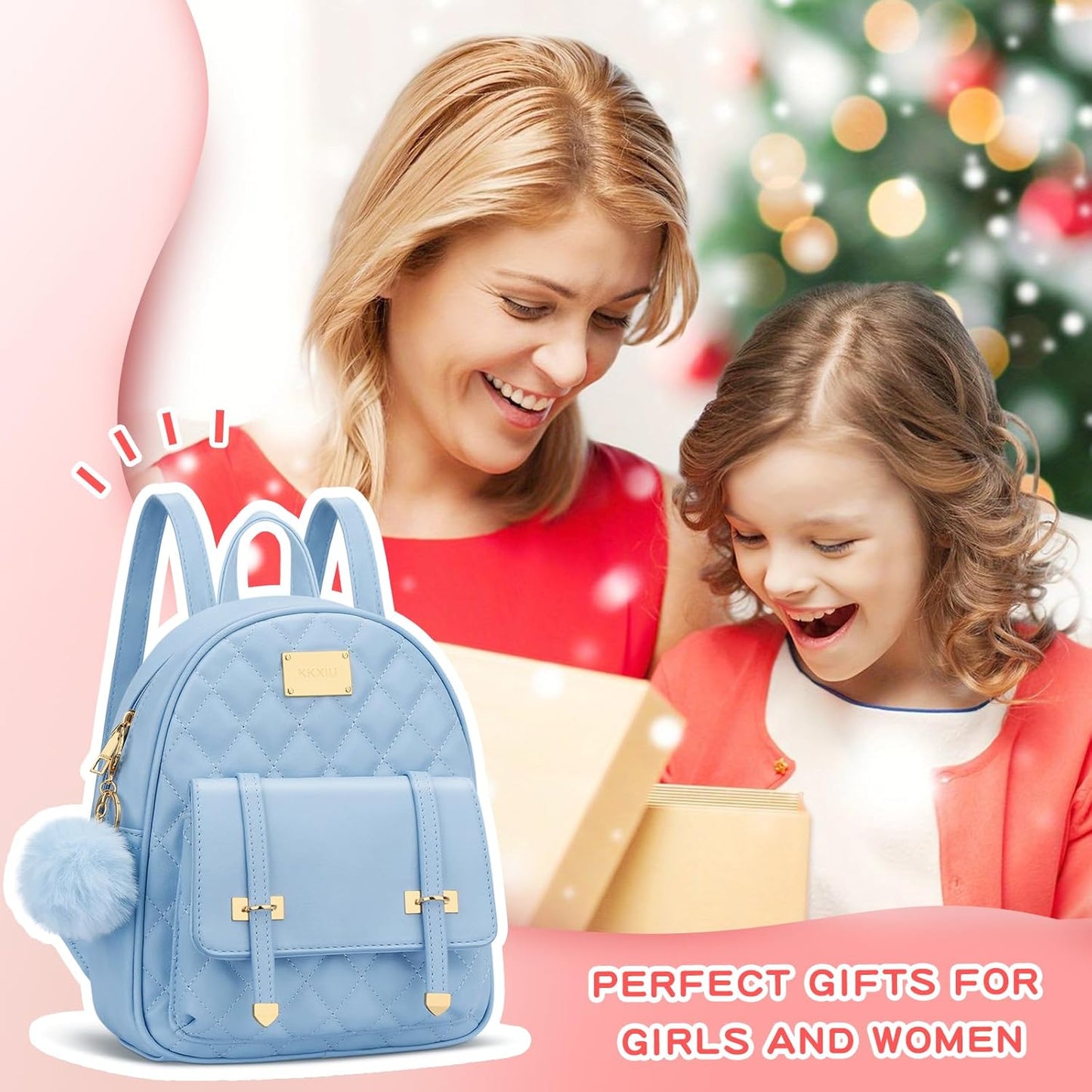 Quilted Mini Backpack Purse (White)