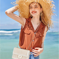Women’s Straw Crossbody Bag