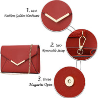 Faux Leather Envelope Clutch