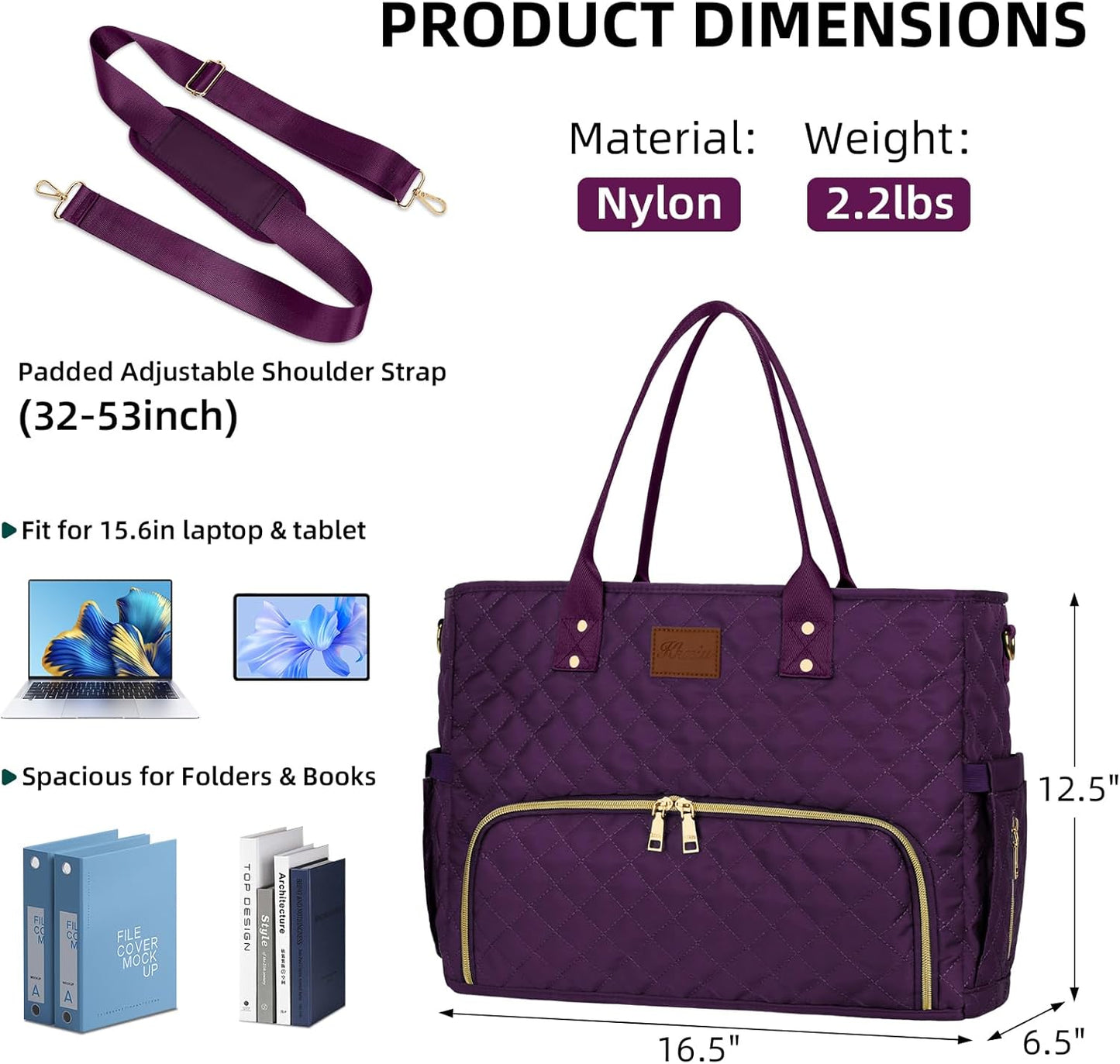 Laptop Tote with Lunch Pocket