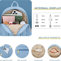 Quilted Mini Backpack Purse (White)