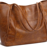 Large Leather Travel Tote Bag