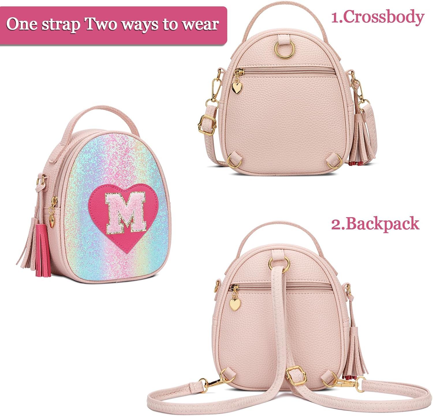 Girls Heart Crossbody Bag (Small)