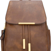 Quilted Leather Backpack Purse