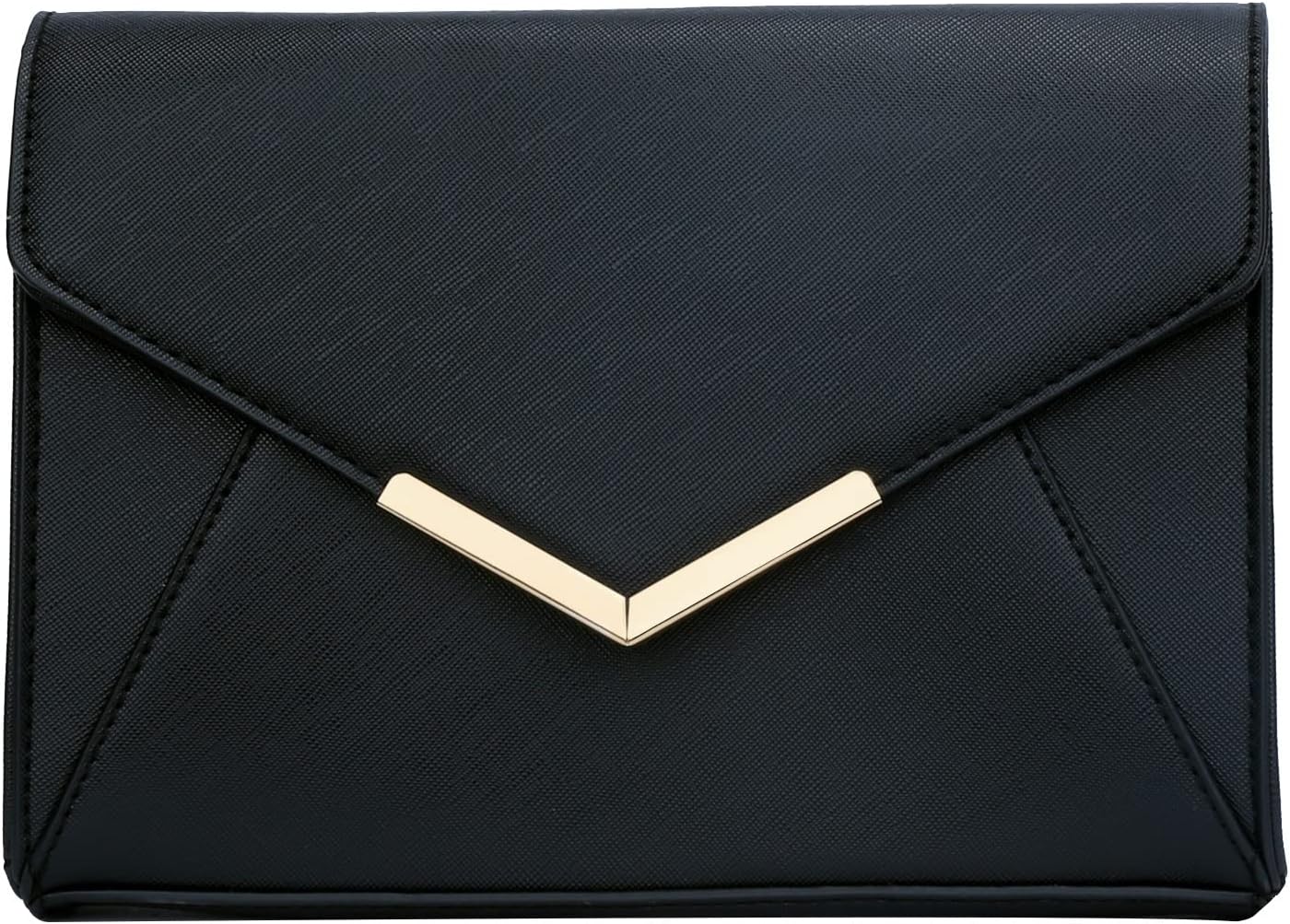 Faux Leather Envelope Clutch