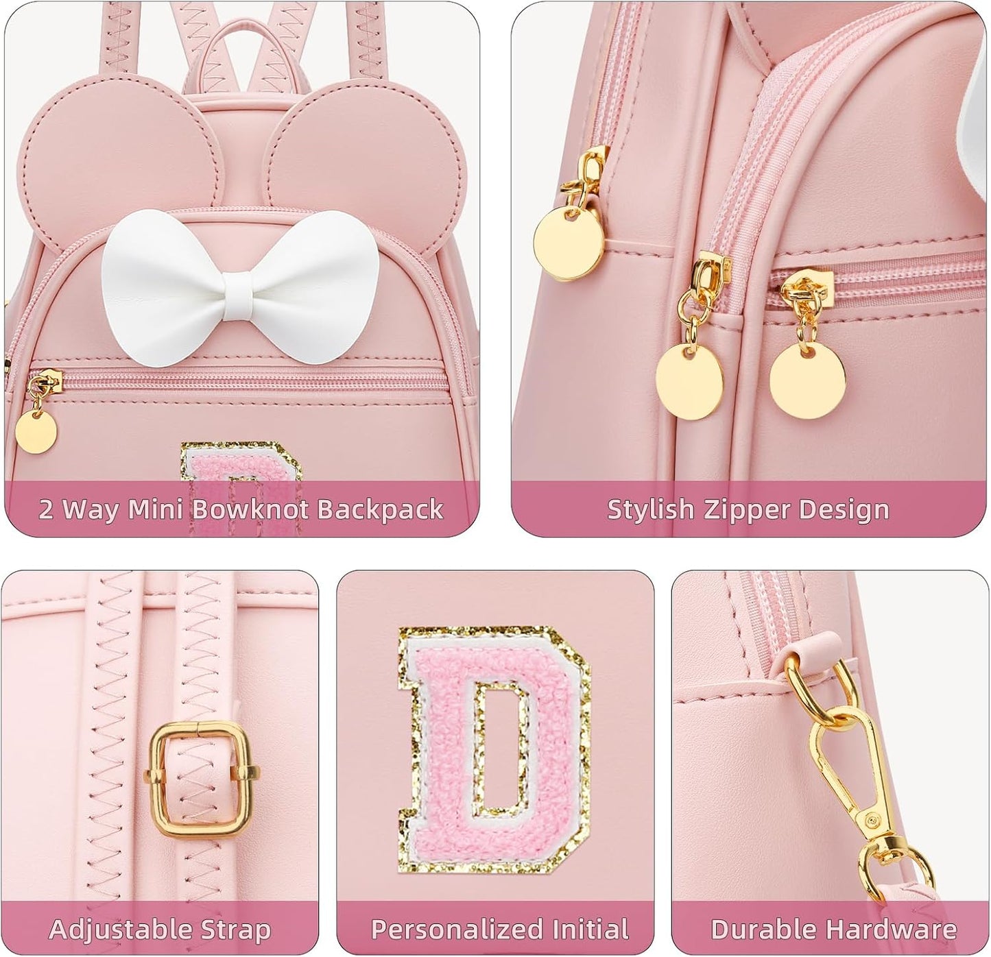 Girls Initial Mini Backpack