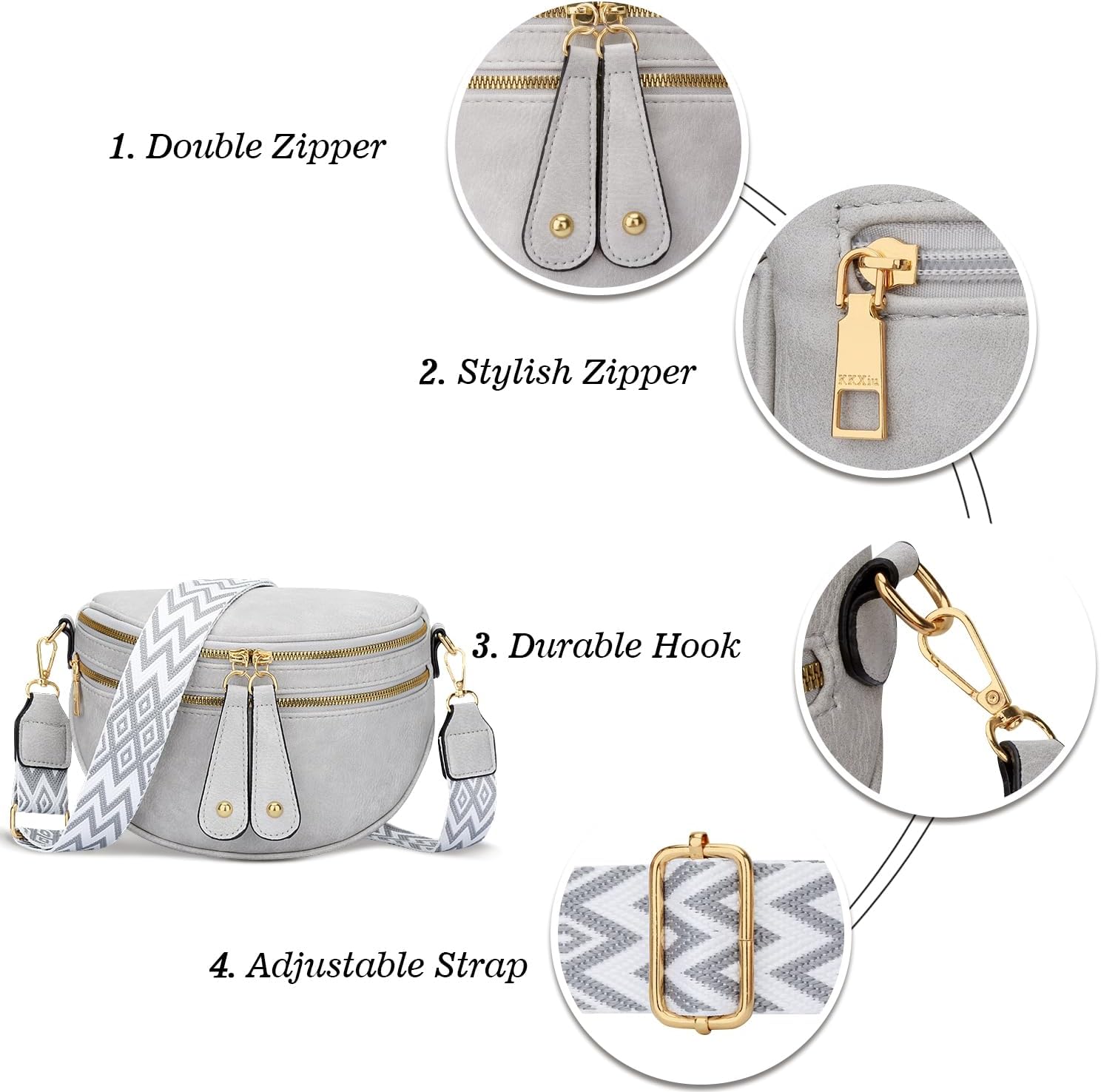 Trendy Leather Sling Crossbody Bag