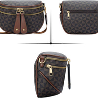 Trendy Leather Sling Crossbody Bag
