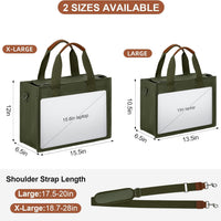 Large Canvas Tote Crossbody Bag