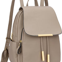 Quilted Leather Backpack Purse