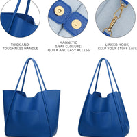 Large Vegan Leather Tote Bag