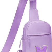 Girls Initial Sling Crossbody Bag