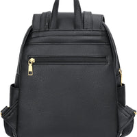 Quilted Leather Backpack Purse