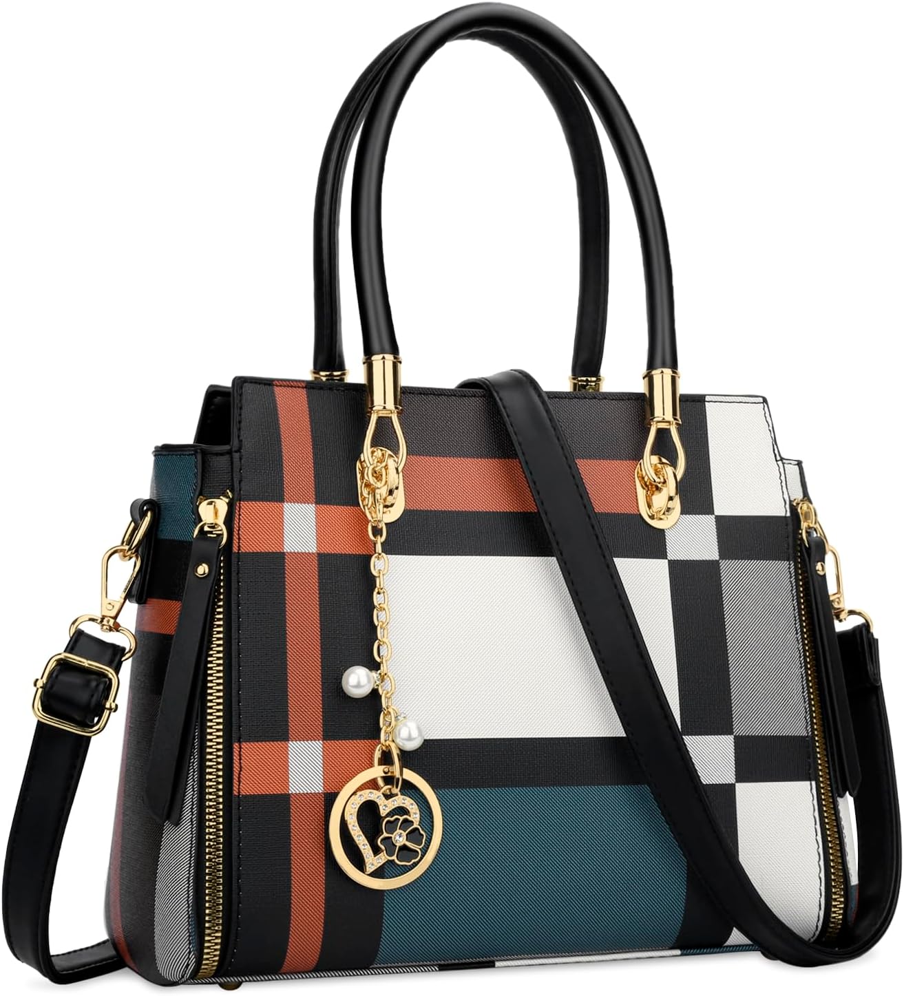 Vegan Leather Satchel Handbag