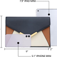 Faux Leather Envelope Clutch