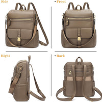 Anti-Theft Leather Backpack (Black)