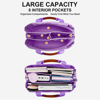 Canvas Crossbody Tote with Pockets