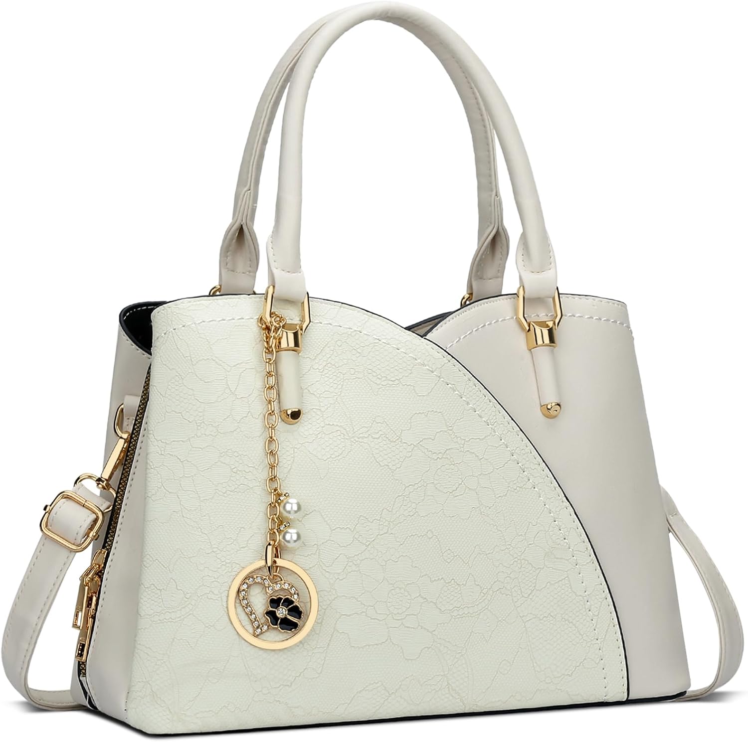 Triple-Compartment Satchel Handbag