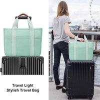 Canvas Crossbody Tote with Pockets