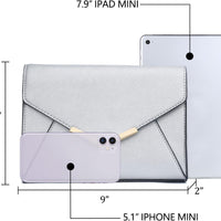 Faux Leather Envelope Clutch