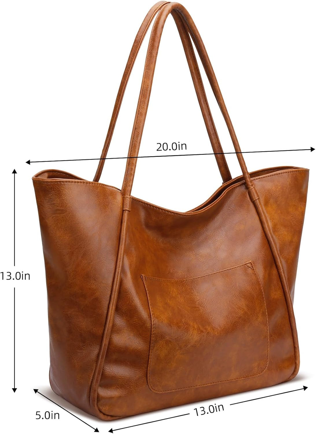 Large Leather Travel Tote Bag