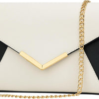 Faux Leather Envelope Clutch