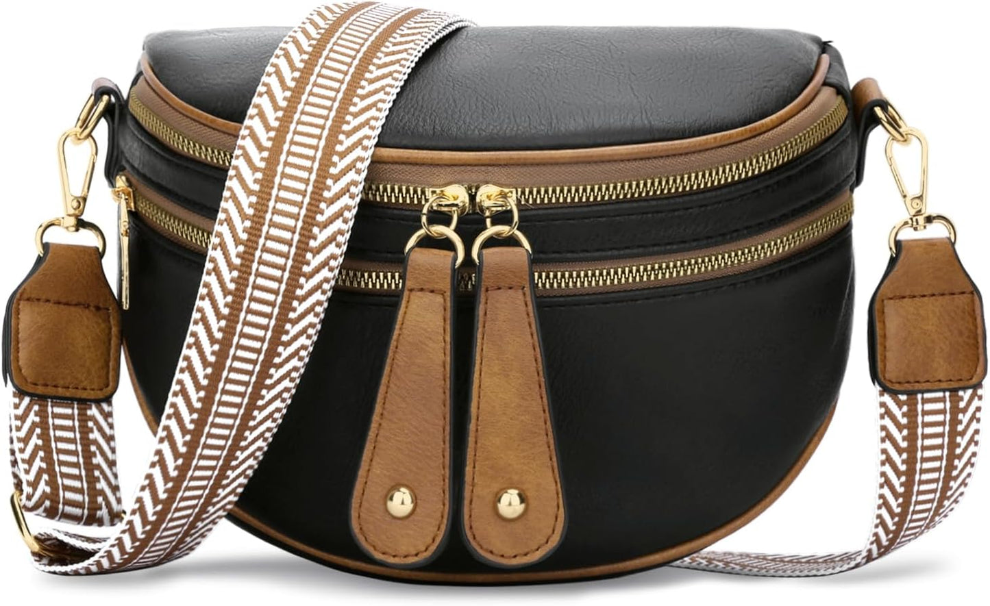 Trendy Leather Sling Crossbody Bag