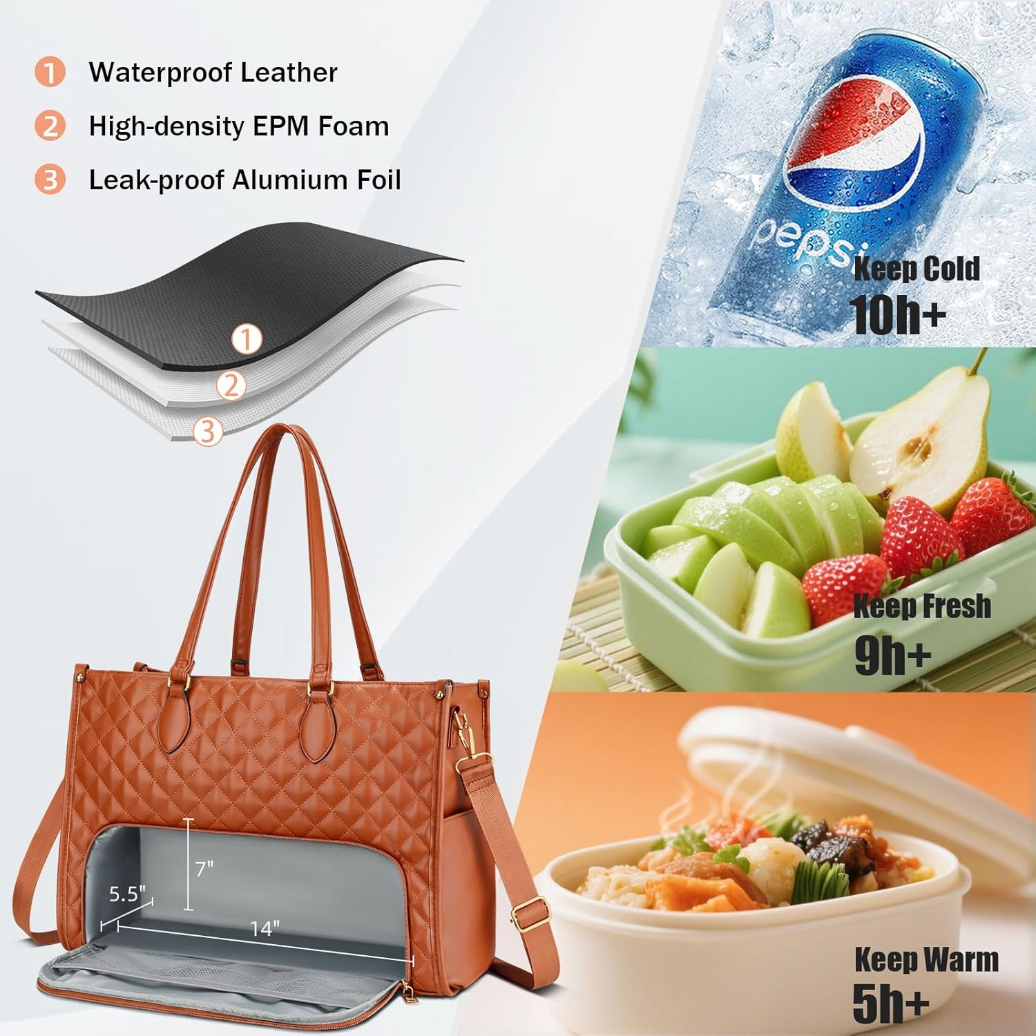 2-in-1 Laptop & Lunch Tote (Black)