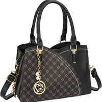 Triple-Compartment Satchel Handbag