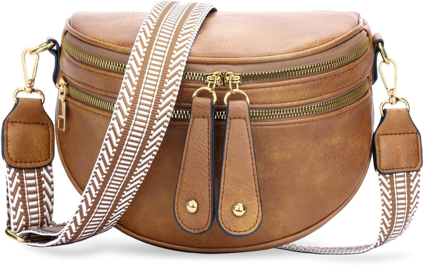 Trendy Leather Sling Crossbody Bag