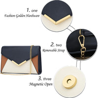 Faux Leather Envelope Clutch